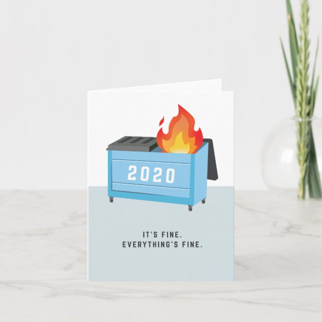 2020 Dumpster Fire Holiday Card (Front)