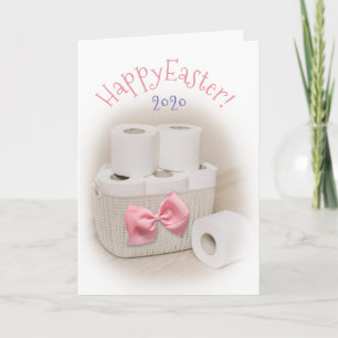 2020 Easter Basket Of TP, Chocolate is Overrated Card