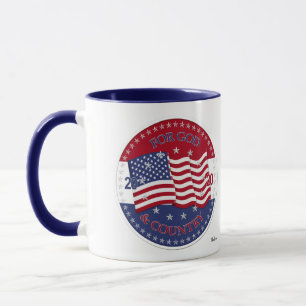 2020 For God and Country American Flag Mug