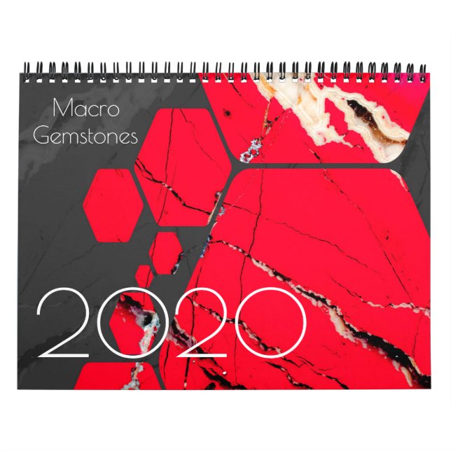 2020 Gemstone Crystal Rock Pattern Design Calendar (Cover)