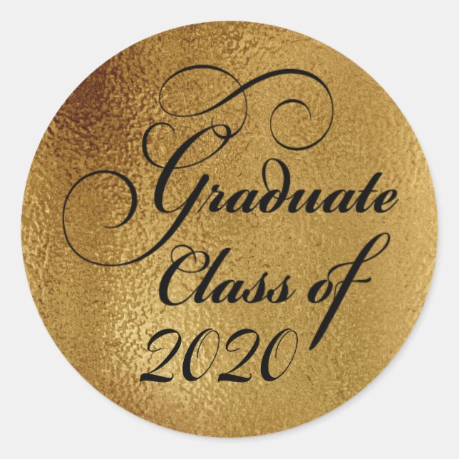 2020 Graduate Gold Graduation Party Thank You Seal (Front)