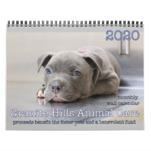 2020 Granite Hills Animal Care Wall calendar