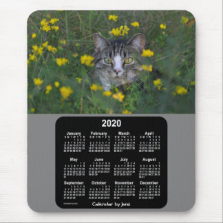 2020 Kitty Cat Flowers Calendar by Janz Mouse Pad