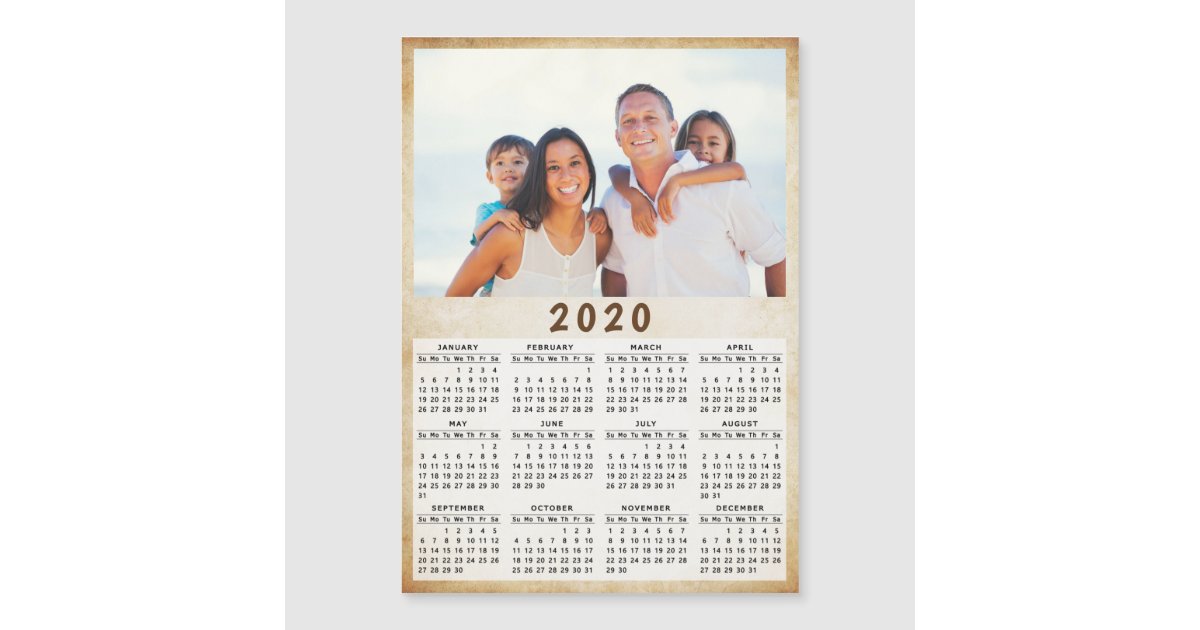 2020 Magnetic Photo Calendar Zazzle ca