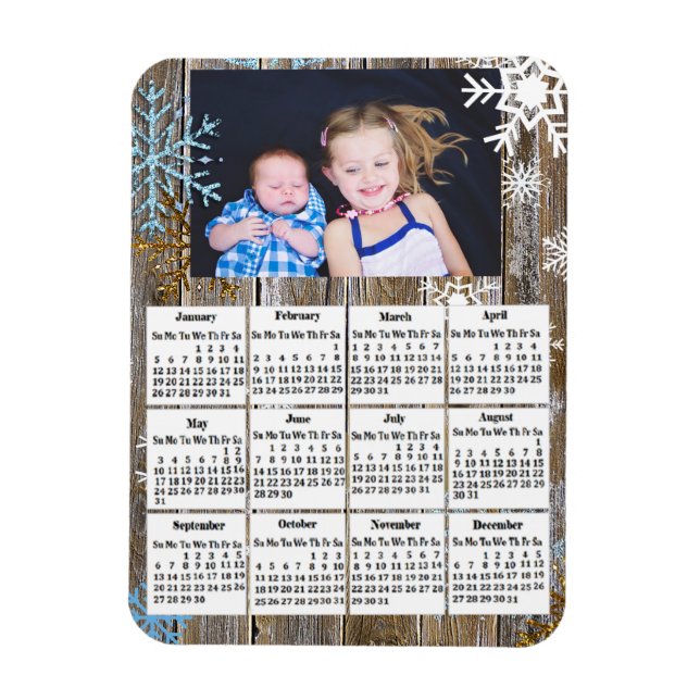 2020 MINI Calendar Magnets with your Family Photo (Vertical)
