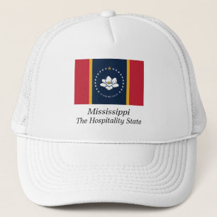 2020 Mississippi Hospitality State Magnolia Flag Trucker Hat
