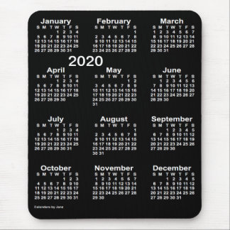 2020 Neon White Large Print Calendar by Janz Mouse Pad
