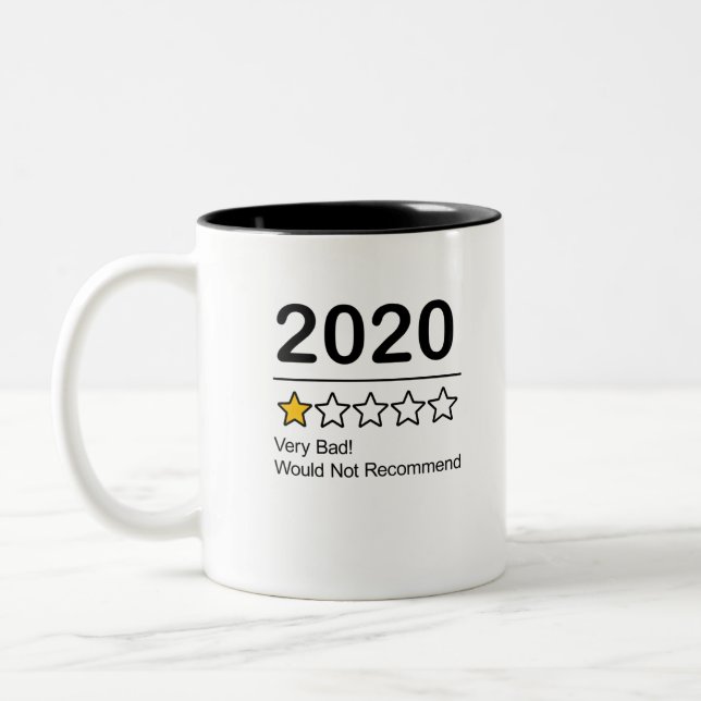 2020 One Star Rating Two-Tone Coffee Mug (Left)
