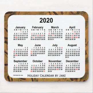 2020 Orange Holiday Art Calendar by Janz Mouse Pad