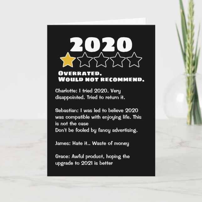 2020 Overrated Personalized Reviews Card (Front)