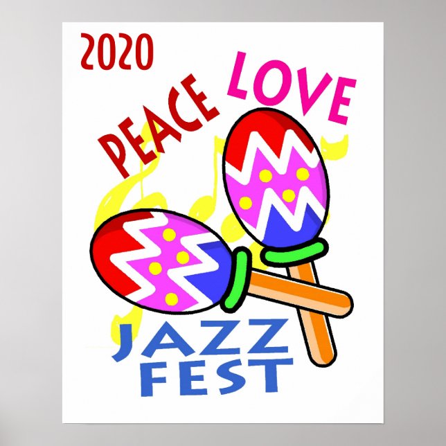 2020 Peace Love Jazz Fest Poster (Front)