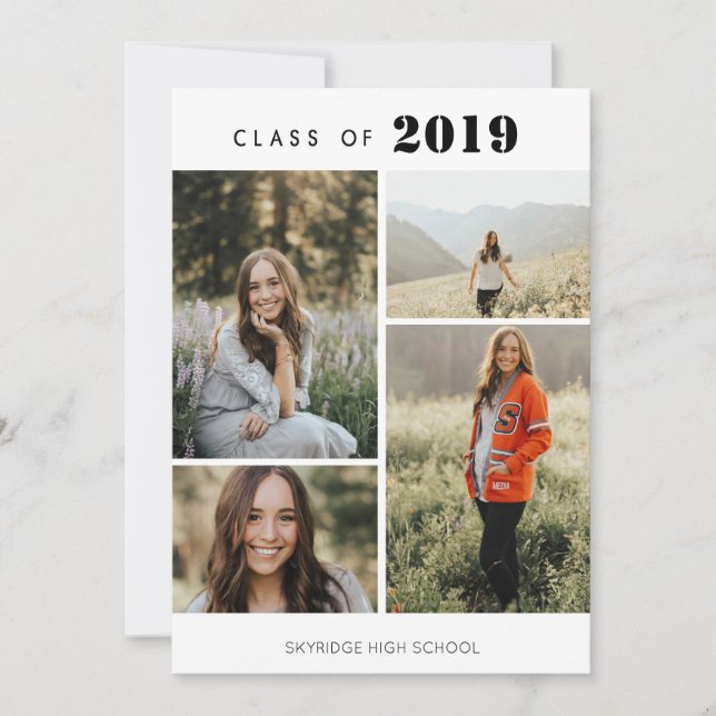 2020 Photo Collage Graduation Invitation (Front)