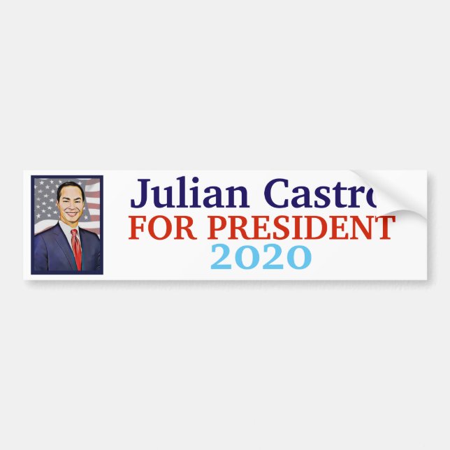 2020 Presidential Election Julian Castro Bumper Sticker (Front)