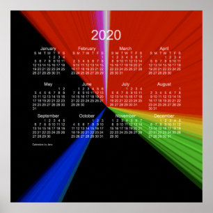 2020 Primary Point Wall Calendar by Janz Print