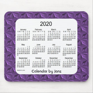 2020 Purple Diamonds Calendar by Janz Mouse Pad