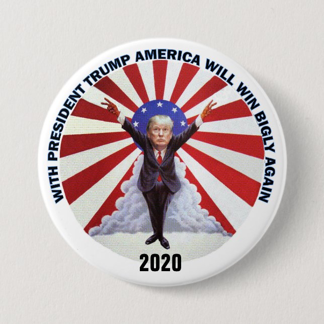 2020 Re-Elect Trump 3 Inch Round Button (Front)