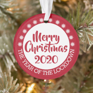2020 serrure convid pandémie Noël rouge blanc