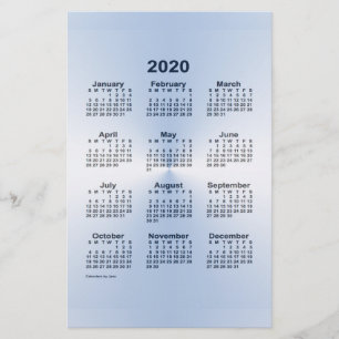 2020 Steel Blue Calendar by Janz Stationery