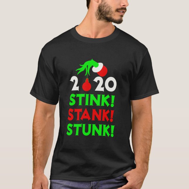 2020 Stink Stank Stunk Christmas Pyjamas T-Shirt (Front)