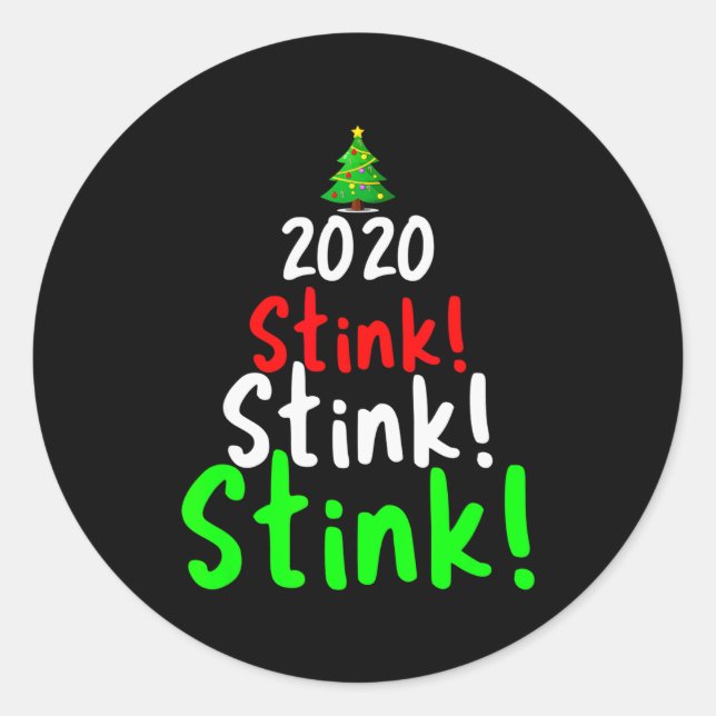 2020 Stink Stank Stunk Matching Family Christmas  Classic Round Sticker (Front)