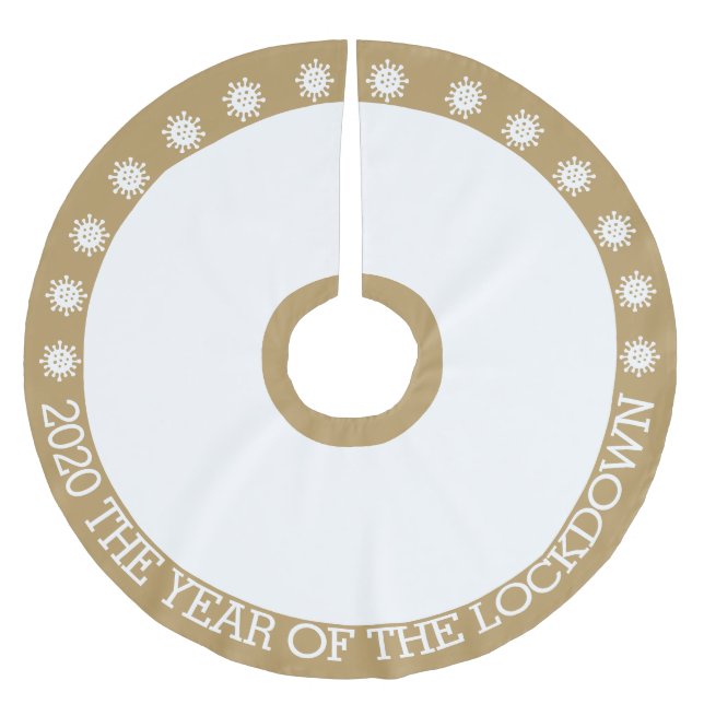 2020 the year of the lockdown brushed polyester tree skirt (Front)