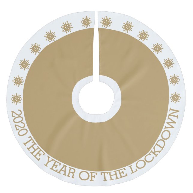 2020 the year of the lockdown brushed polyester tree skirt (Front)