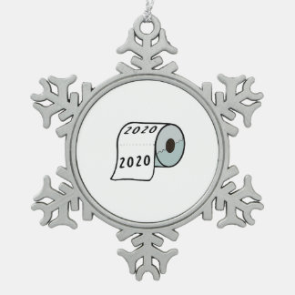 2020 Toilet Paper Pewter Christmas Ornament