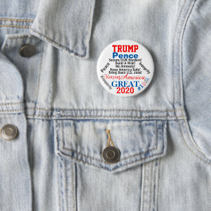 2020 Trump Pence Presidential Election 2 Inch Round Button