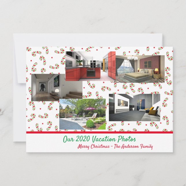 2020 Vacation Photos Funny Christmas Quarantine Card (Front)