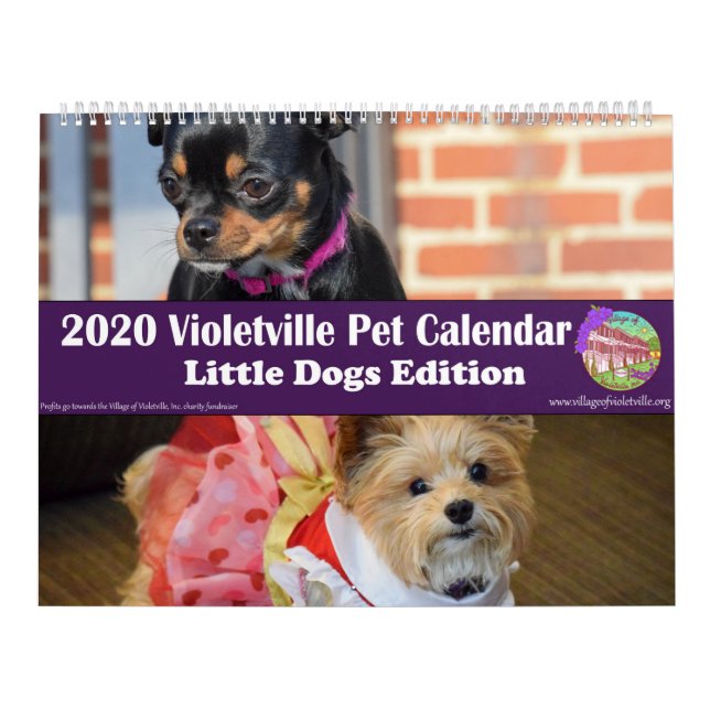 2020 Violetville Pet Calendar ~ Small Dogs Edition (Cover)