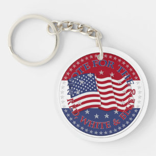 2020 Vote For The Red, White and Blue Flag Keychain