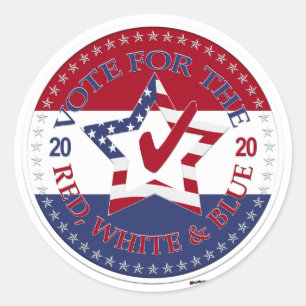 2020 Vote For The Red, White and Blue Star and Che Classic Round Sticker