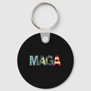 2020 Voted Maga American Flag Retro Vintage Gift Keychain