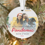 2020 We Got Married During A Pandemic Photo Ornament<br><div class="desc">2020 We Got Married During A Pandemic Photo Ornaments</div>