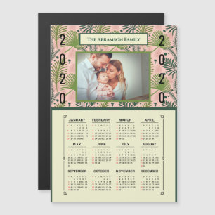 2020 Year Botanical Calendar Personalize Magnet