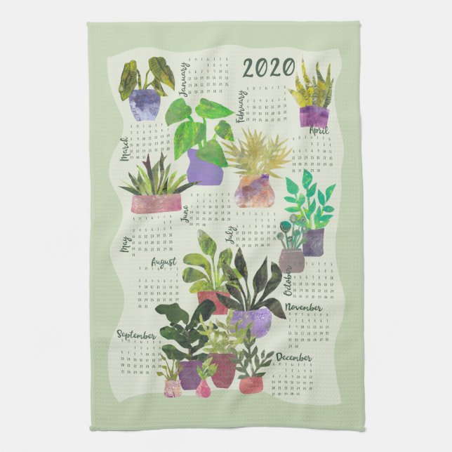 2020 Year House Plants Indoor Plants Kitchen Towel (Vertical)