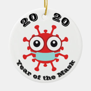 2020 Year of the Mask Ceramic Ornament