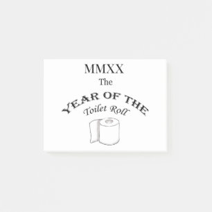 2020 Year of the Toilet Roll Post-it Notes