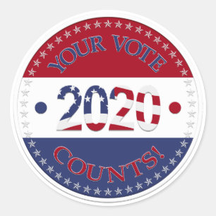 2020 Your Vote Counts Classic Round Sticker