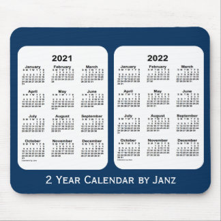 2021-2022 Police Box Blue 2 Year Calendar by Janz Mouse Pad