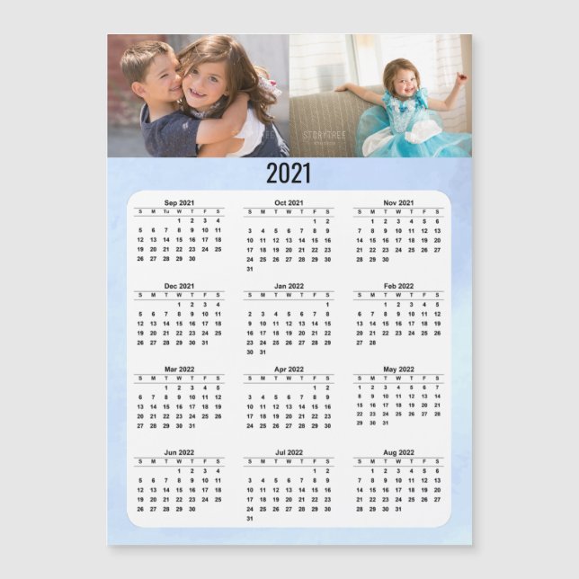 2021 Academic Year Calendar Two Photos (Front)