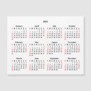 2021 Blank Calendar