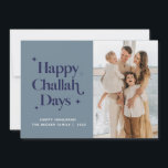 2021 Blue Happy Challah Days Hanukkah Custom Photo Holiday Card<br><div class="desc">© Gorjo Designs. Made for you via the Zazzle platform.

// Need help customizing your design? Got other ideas? Feel free to contact me (Zoe) directly via the contact button below.</div>