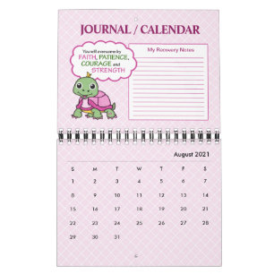 2021 Breast Cancer Recovery Quotes Notes Journal Calendar