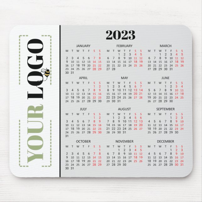 2021 Calendar Custom Business Logo Mouse Pad (Front)