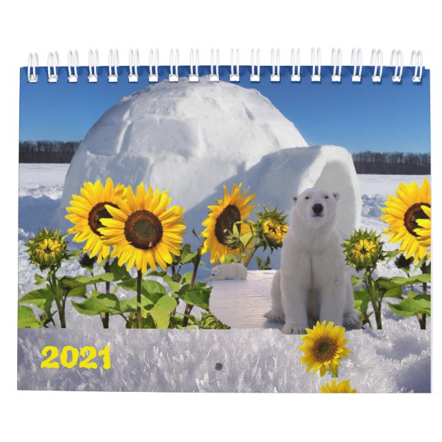 2021 Calendar Polar Bear (Back)