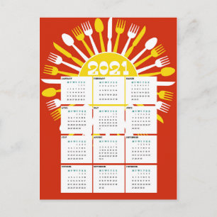 2021 calendar postcard