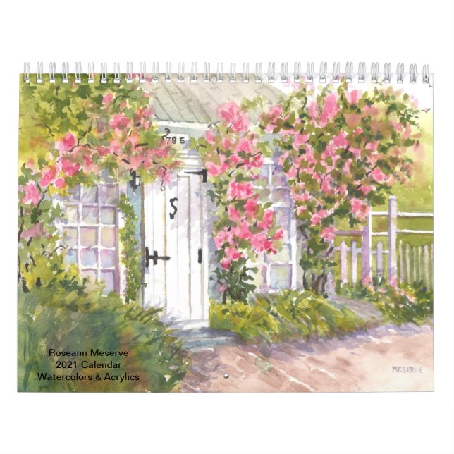 2021 Calendar Roseann Meserve Watercolor/Acrylic (Cover)
