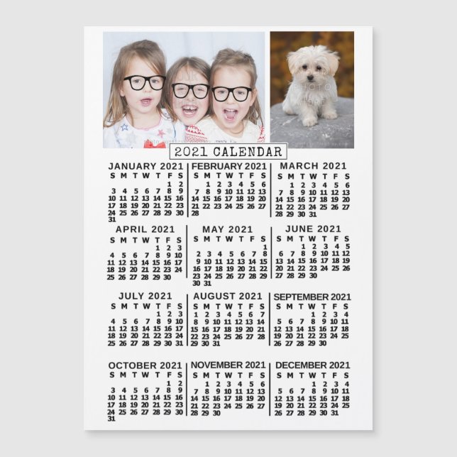 2021 Calendar (See Description for New Version)  (Front)
