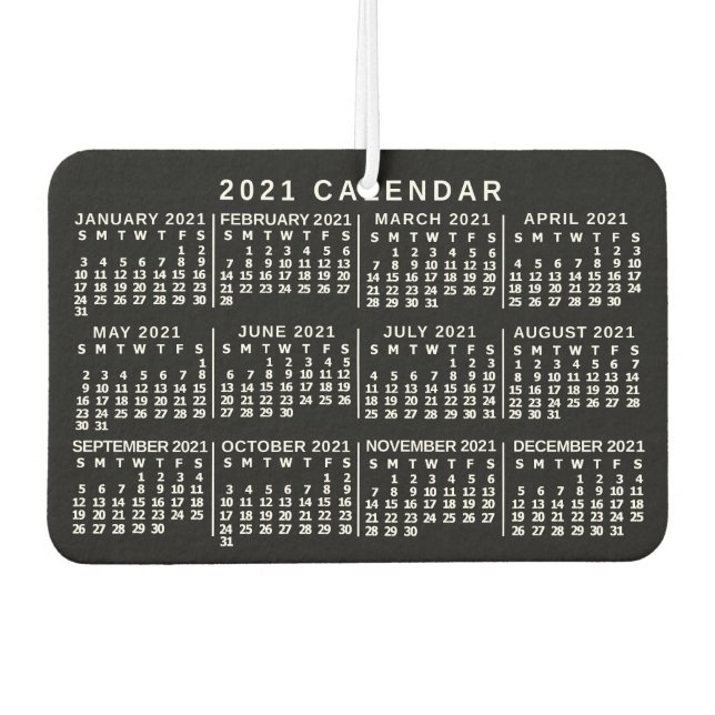 2021 Calendar (See Description for New Version) Air Freshener (Front)